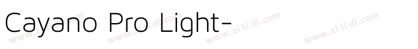 Cayano Pro Light字体转换